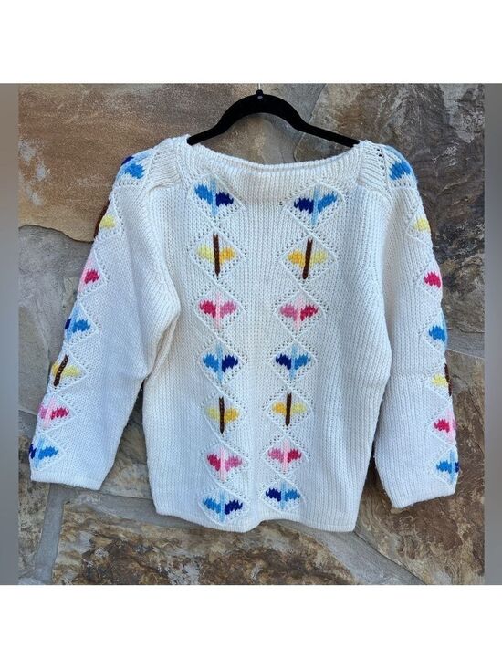 Banff Sweaters - Vintage Banff Cottagecore Virgin Wool Coastal Grandma Pullover Sweater M
